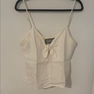 Reformation Women's White Tie-Front Top